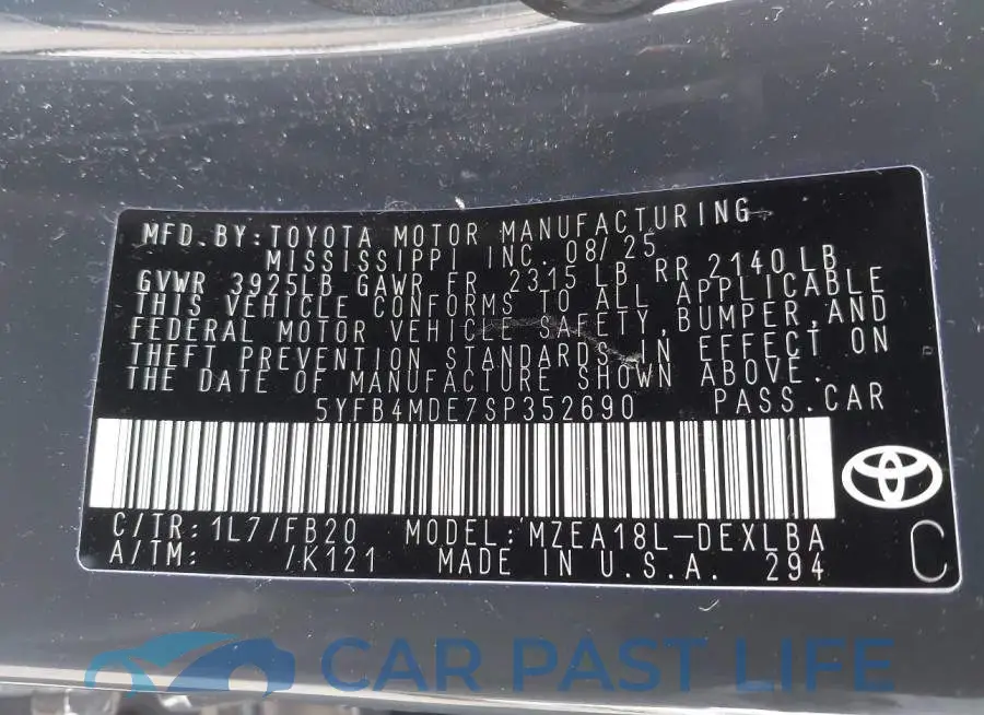 5YFB4MDE7SP352690# 9
