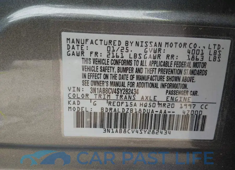 3N1AB8CV4SY282434# 9