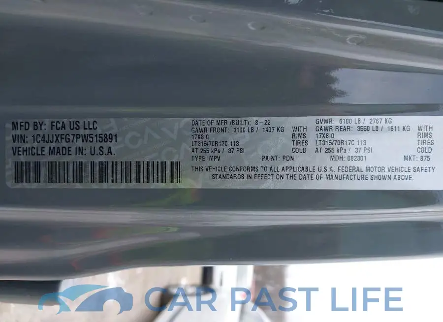 1C4JJXFG7PW515891# 9