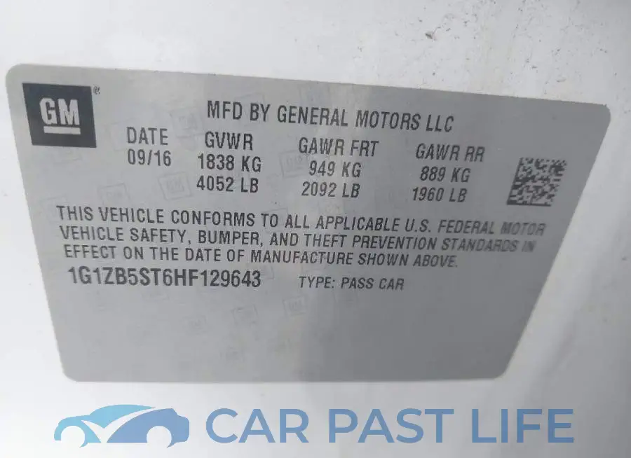 1G1ZB5ST6HF129643# 9