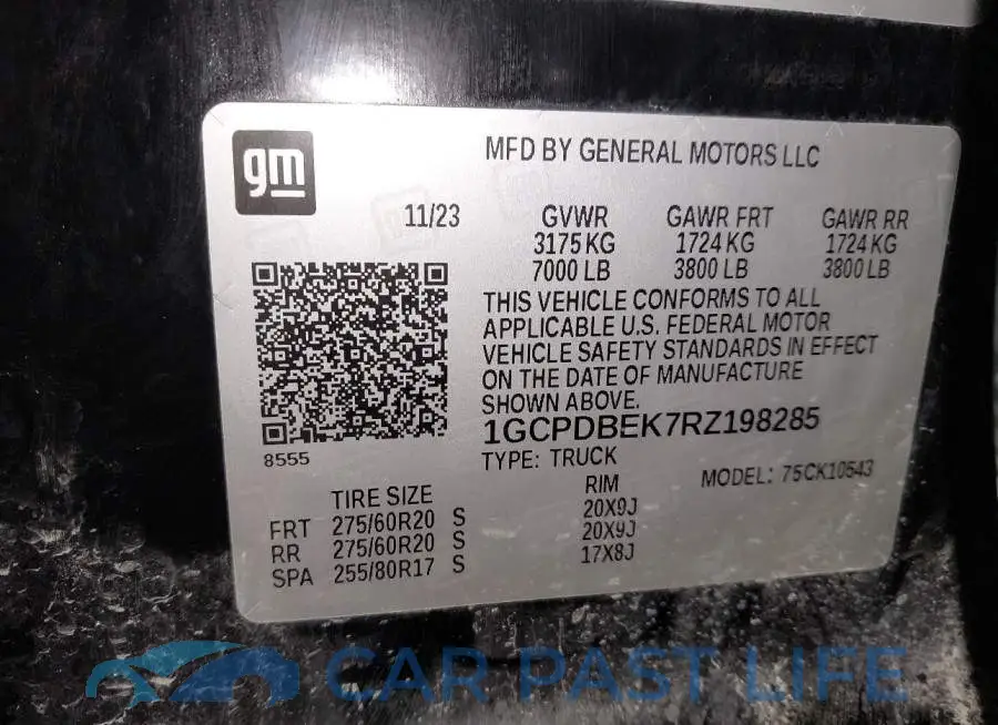 1GCPDBEK7RZ198285# 9