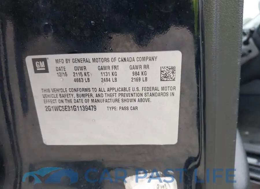 2G1WC5E31G1139479# 9
