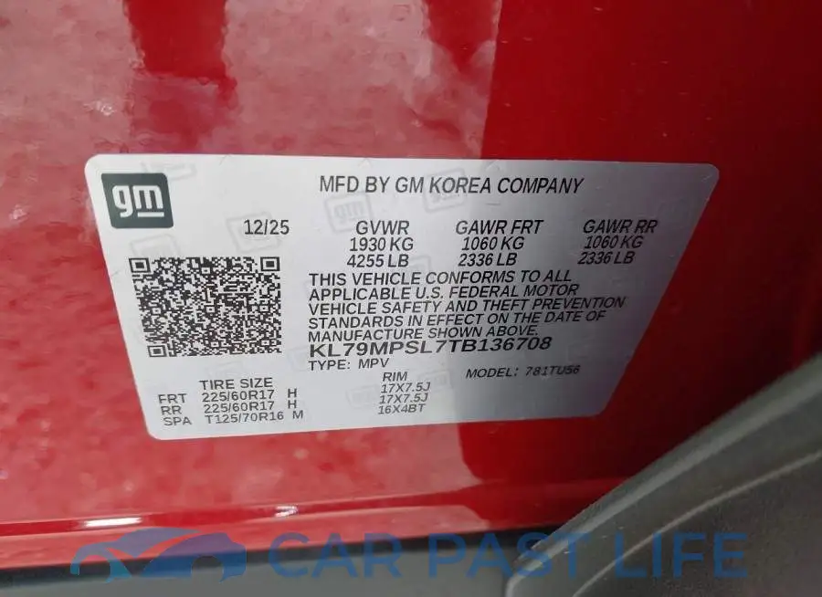 KL79MPSL7TB136708# 9