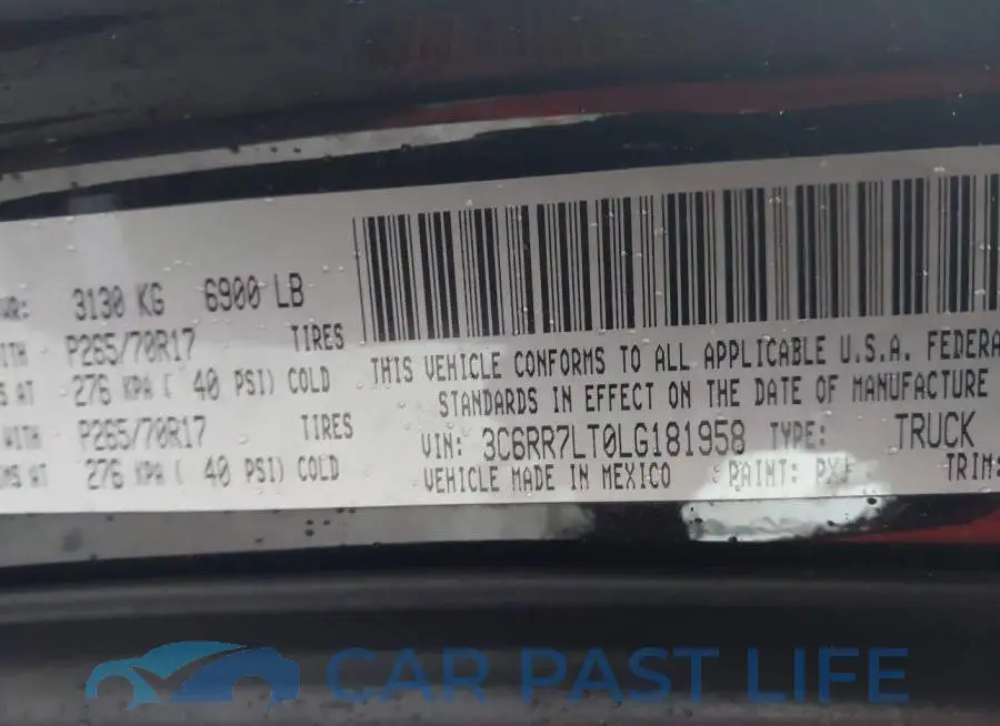 3C6RR7LT0LG181958# 9