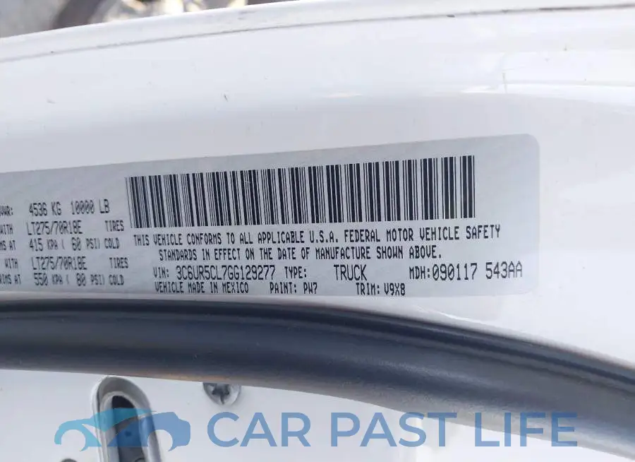 3C6UR5CL7GG129277# 9