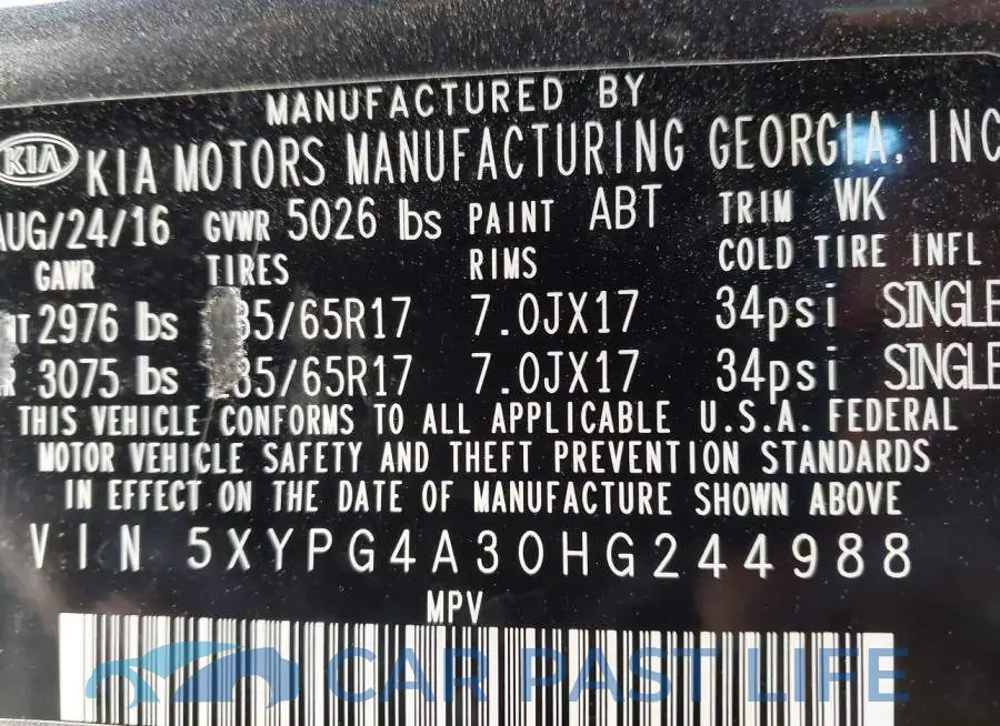 5XYPG4A30HG244988# 9