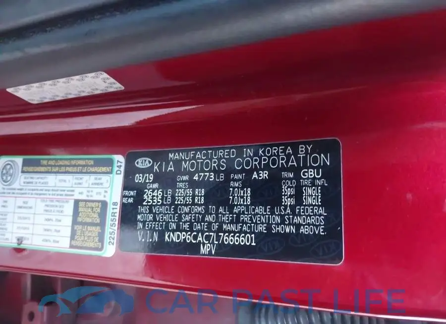 KNDP6CAC7L7666601# 9