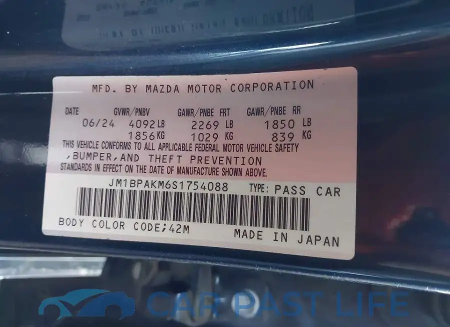 JM1BPAKM6S1754088# 9