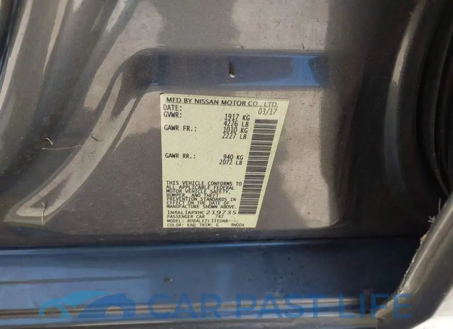 1N4AL3APXHC219735# 9