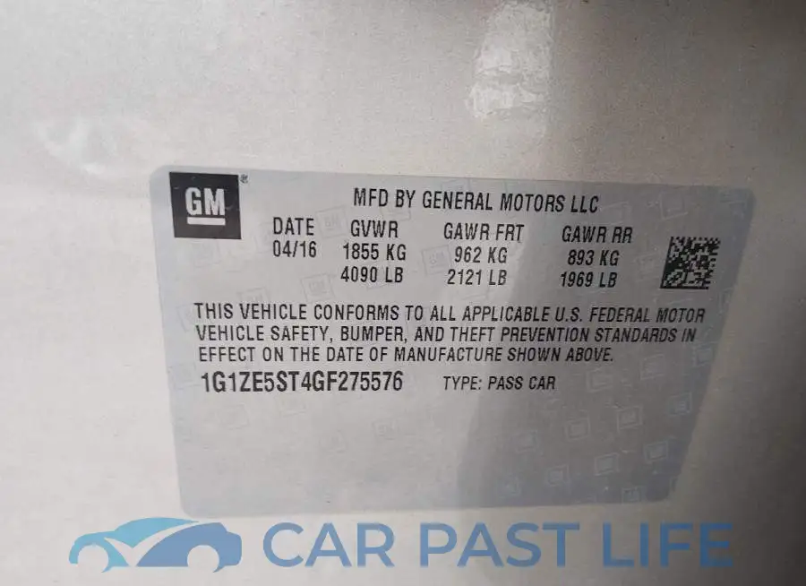 1G1ZE5ST4GF275576# 9