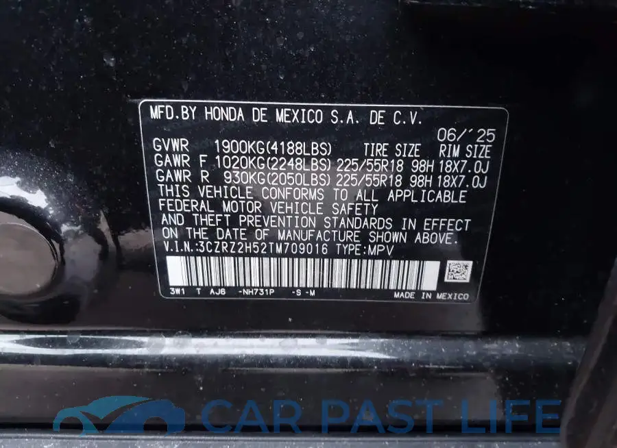 3CZRZ2H52TM709016# 9