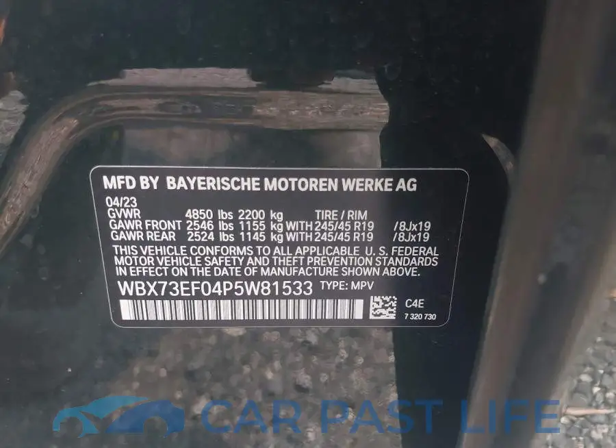 WBX73EF04P5W81533# 9