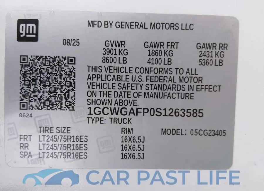 1GCWGAFP0S1263585# 9