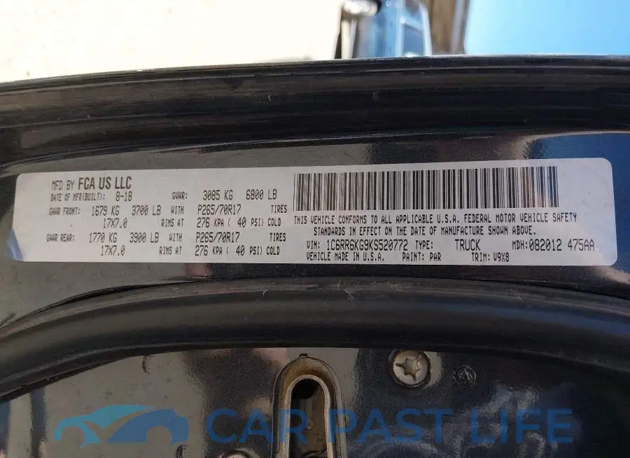 1C6RR6KG9KS520772# 9