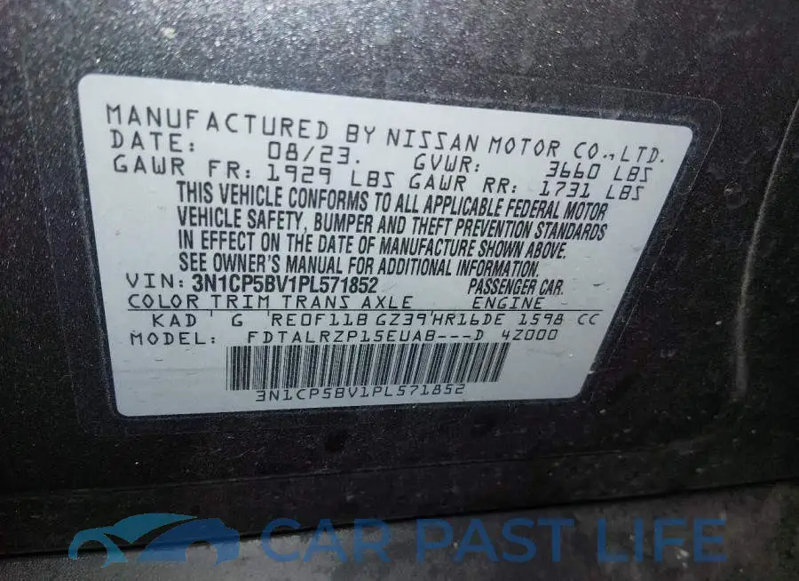 3N1CP5BV1PL571852# 9