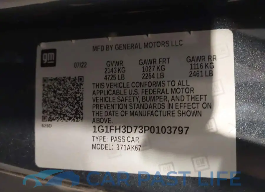 1G1FH3D73P0103797# 9