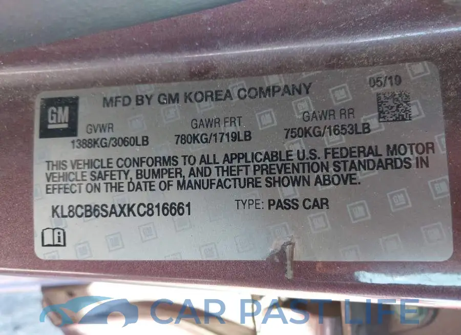KL8CB6SAXKC816661# 9