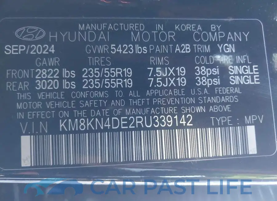 KM8KN4DE2RU339142# 9