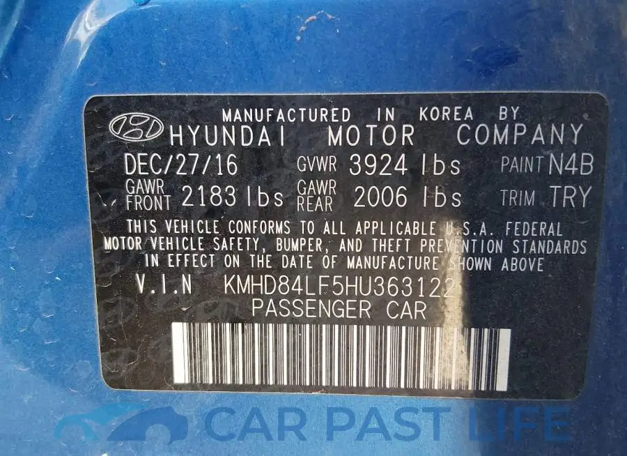 KMHD84LF5HU363122# 9