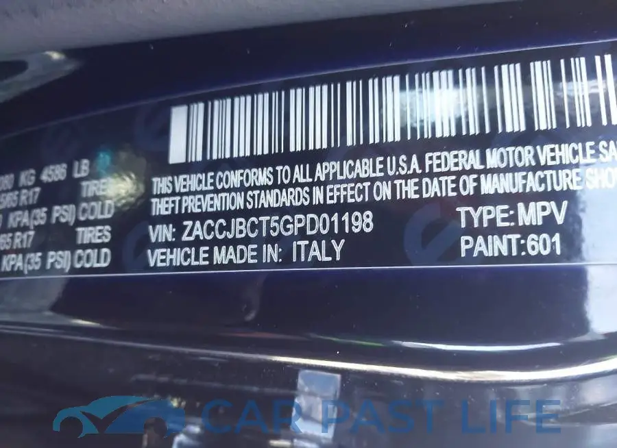 ZACCJBCT5GPD01198# 9