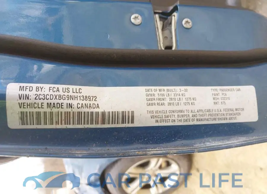 2C3CDXBG9NH138972# 9