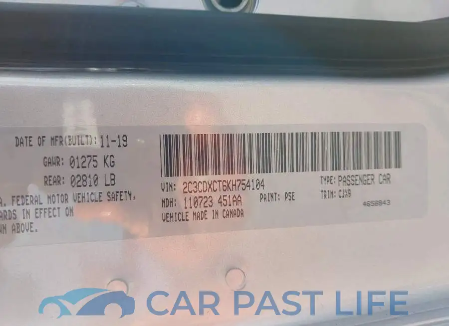 2C3CDXCT6KH754104# 9