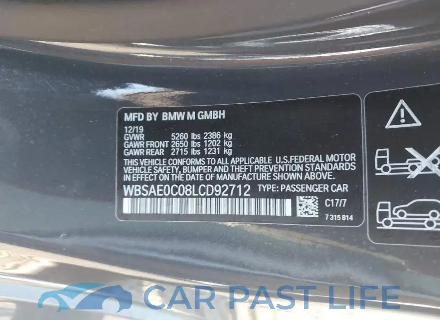 WBSAE0C08LCD92712# 9
