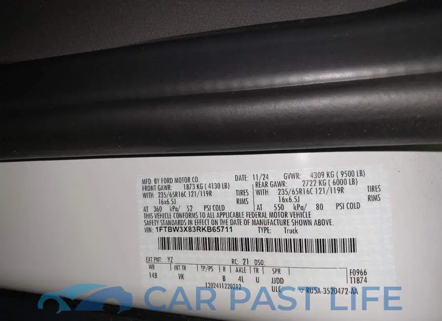 1FTBW3X83RKB65711# 9