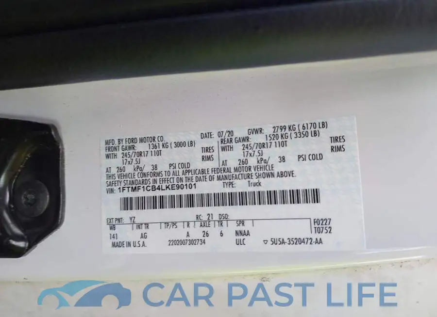 1FTMF1CB4LKE90101# 9
