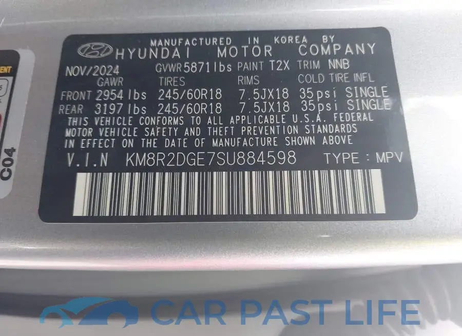 KM8R2DGE7SU884598# 9
