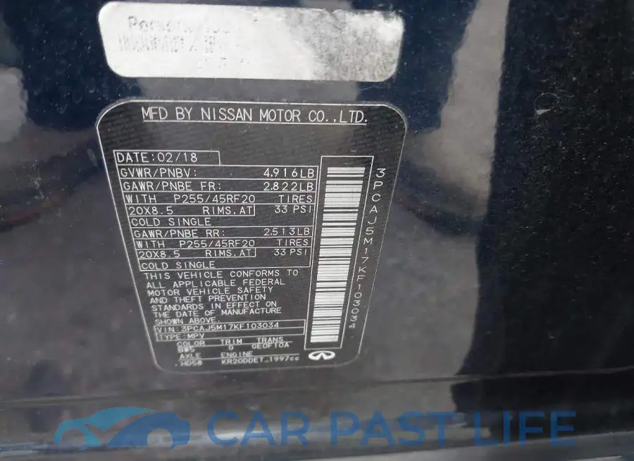 3PCAJ5M17KF103034# 9