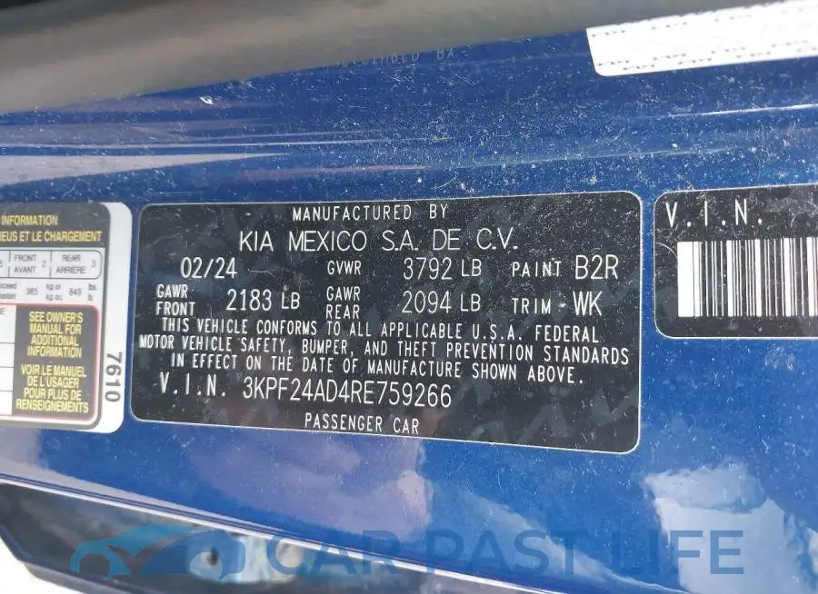 3KPF24AD4RE759266# 9