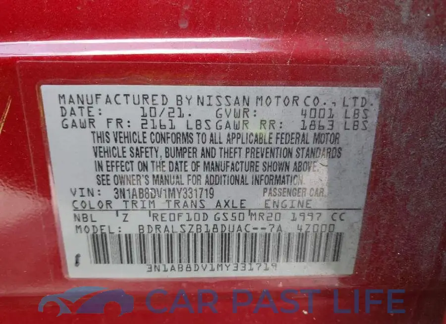 3N1AB8DV1MY331719# 9
