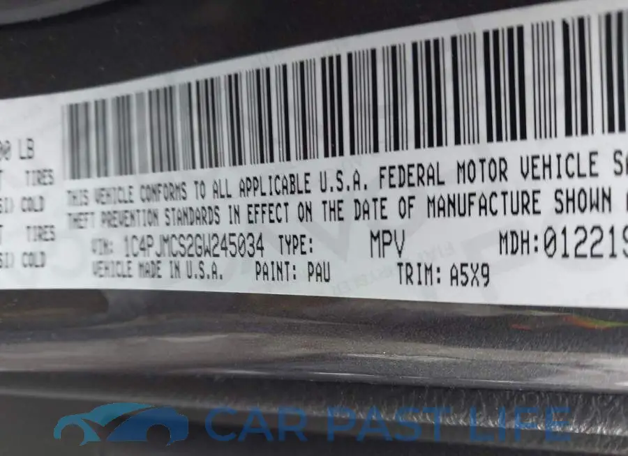 1C4PJMCS2GW245034# 9