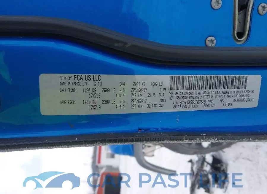 3C4NJDBB5JT467508# 9