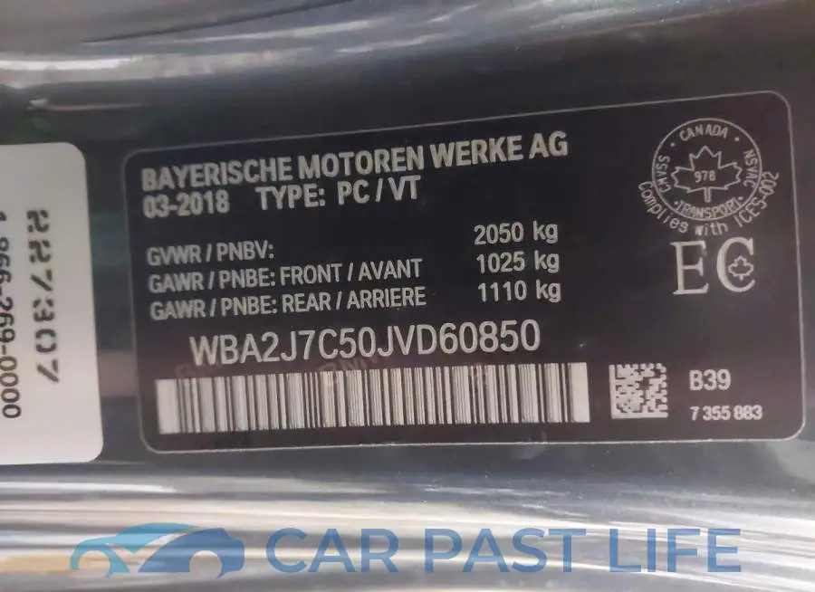 WBA2J7C50JVD60850# 9