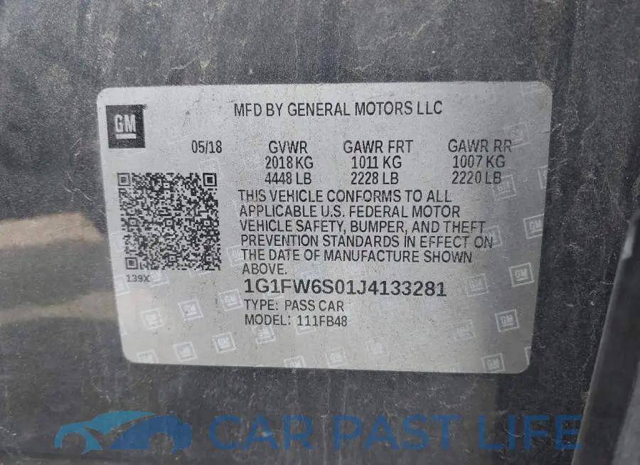 1G1FW6S01J4133281# 9
