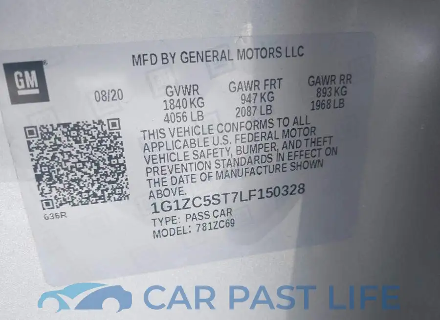 1G1ZC5ST7LF150328# 9