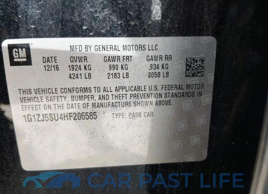 1G1ZJ5SU4HF206585# 9