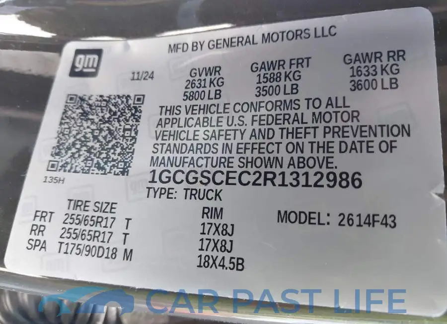 1GCGSCEC2R1312986# 9