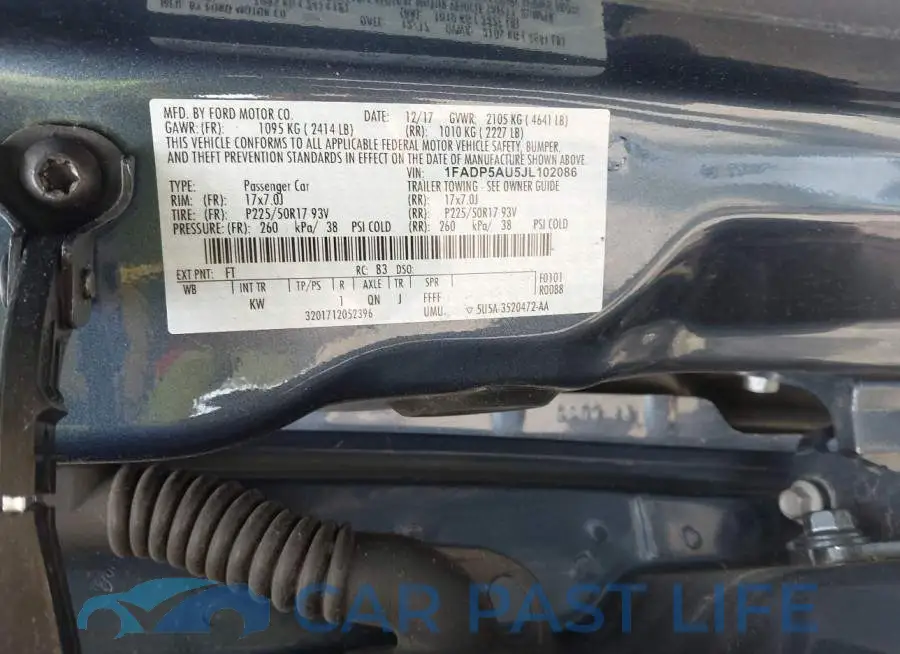 1FADP5AU5JL102086# 9