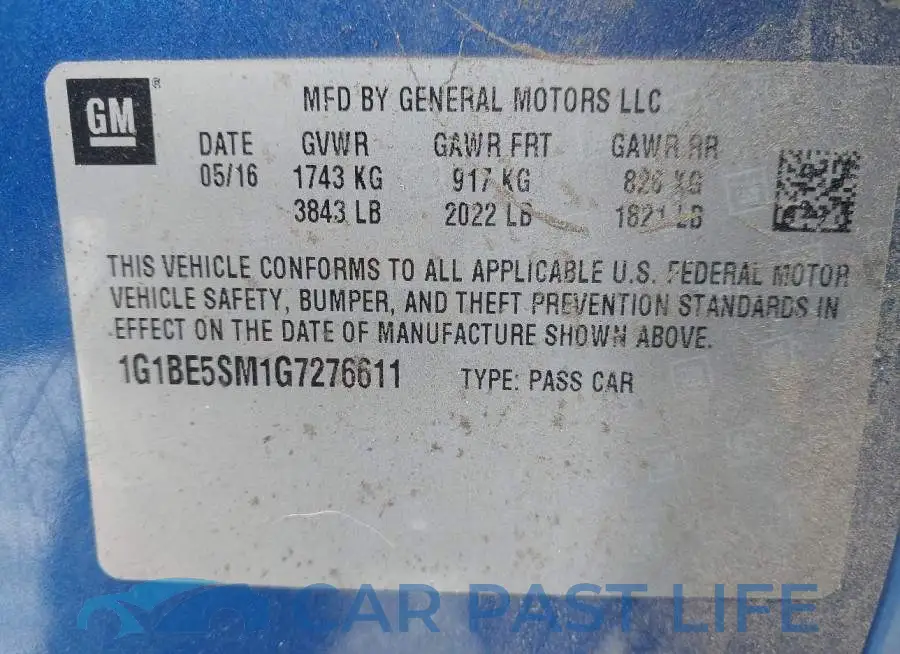 1G1BE5SM1G7276611# 9