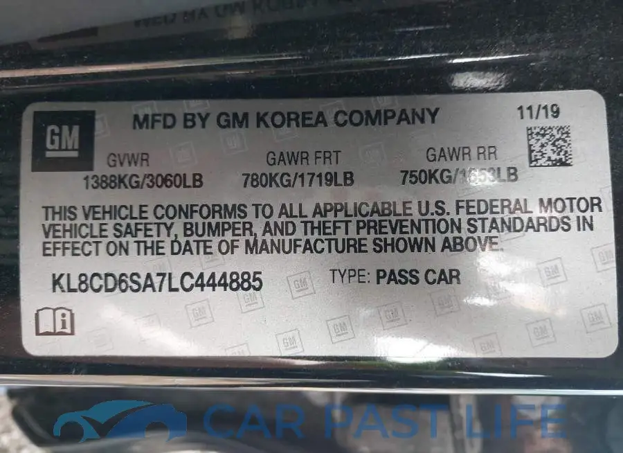 KL8CD6SA7LC444885# 9