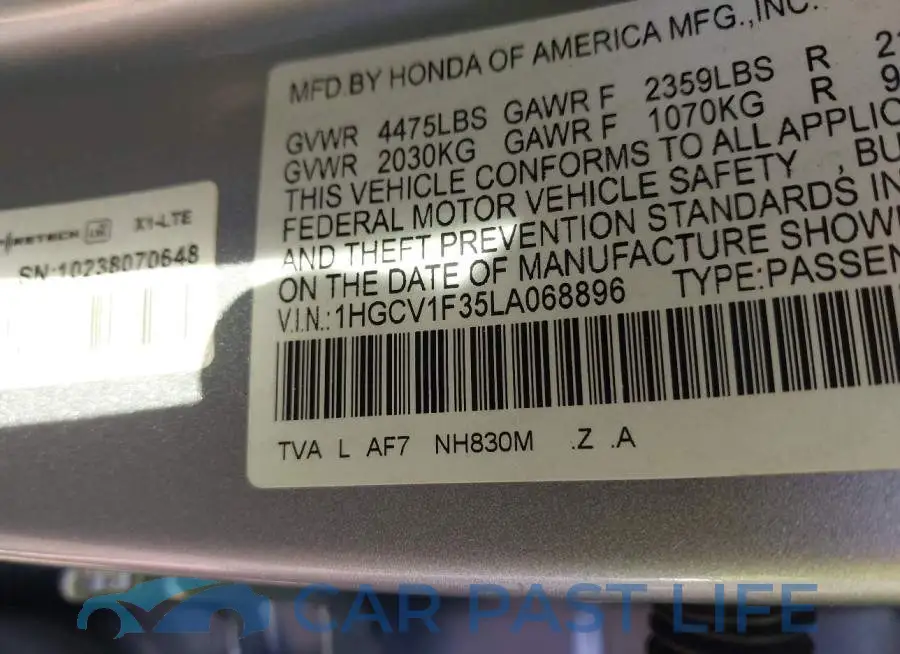 1HGCV1F35LA068896# 9