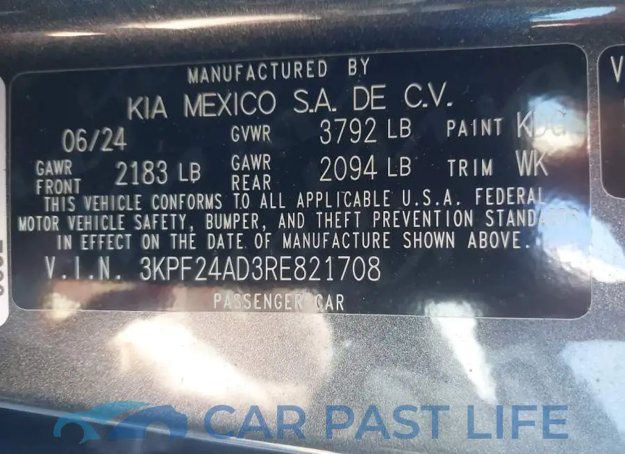 3KPF24AD3RE821708# 9