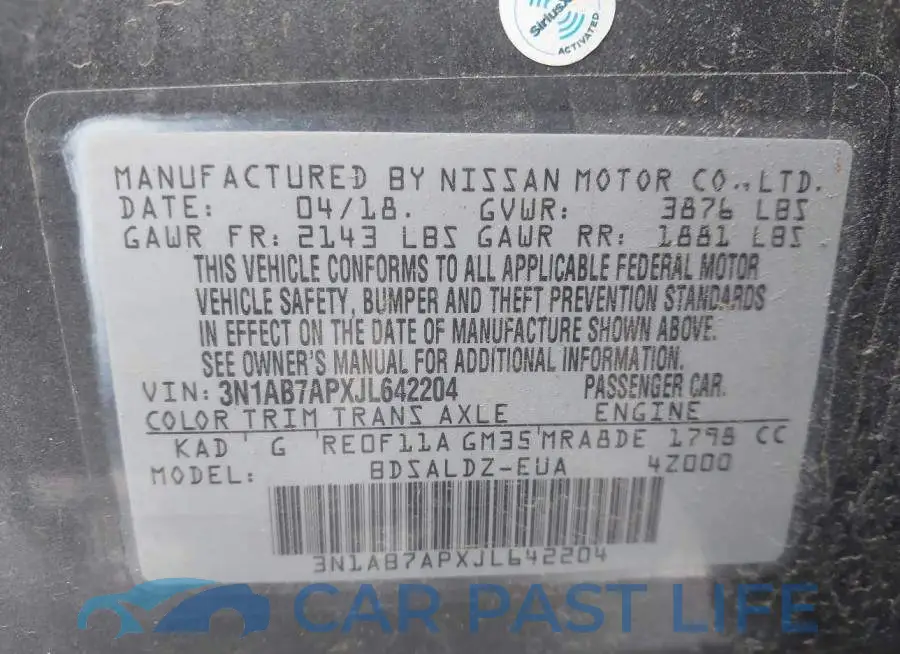 3N1AB7APXJL642204# 9