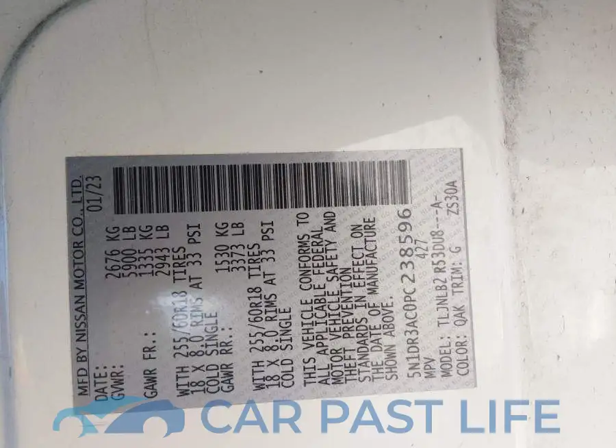 5N1DR3AC0PC238596# 9