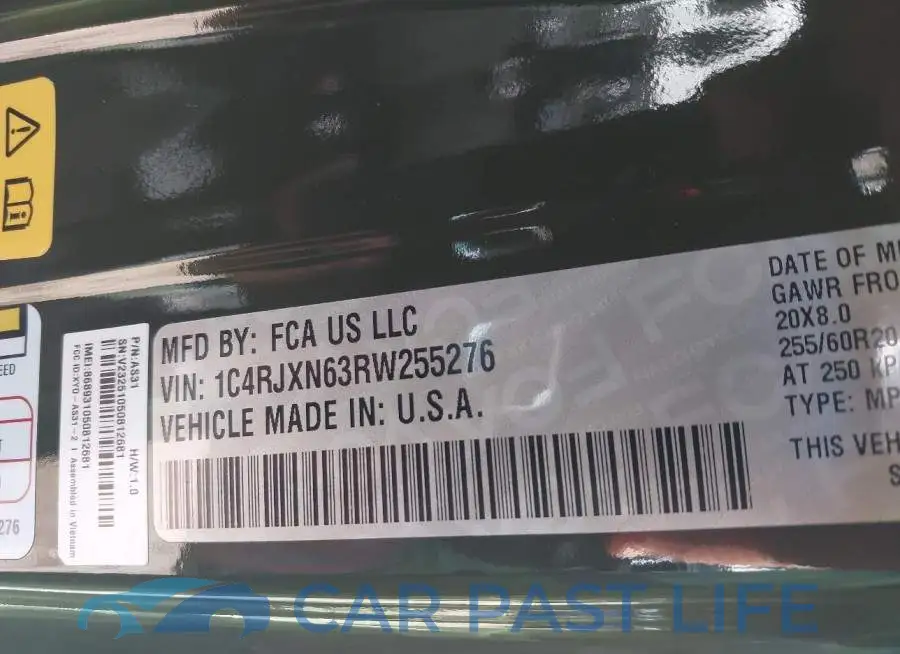1C4RJXN63RW255276# 9