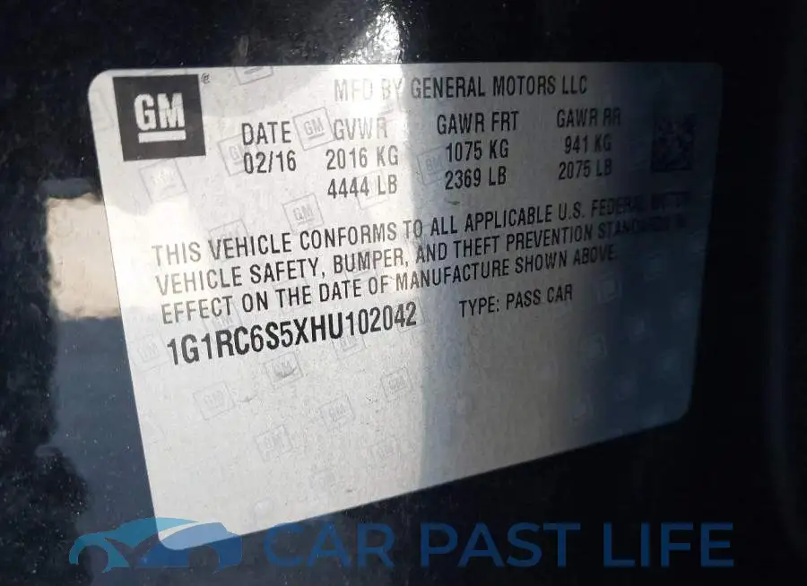 1G1RC6S5XHU102042# 9