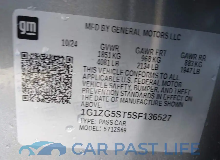 1G1ZG5ST5SF136527# 9